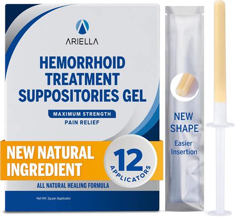 Amazon.com: Ariella Hemorrhoid Treatment Suppository for Itch Discomfort: Hemorrhoid Shrinking ...