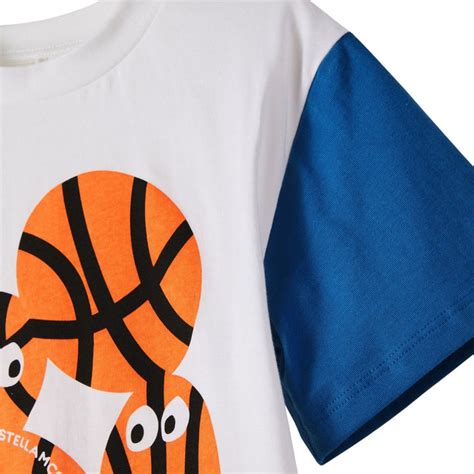 STELLAMCCARTNEY KIDS Boys Ivory Hoops Squad Graphic T-Shirts