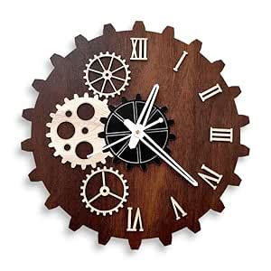 Buy SURESHVAR ENTERPRISE Wooden Round Analog Wall Clock 30x30 CM with ...