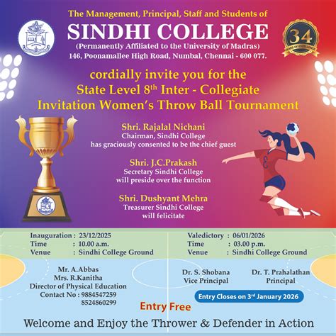 Welcome To Sindhi College, Chennai