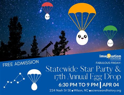 Statewide Star Party & 17th Annual Egg Drop, Imagination Station ...