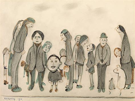 Laurence Stephen Lowry - Study of people and animals - Richard Green