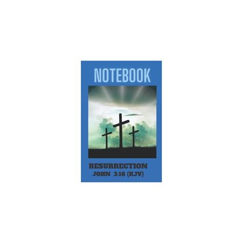 Buy NOTEBOOK: RESURRECTION: CROSS ARTWORK ON COVER WITH GLOW LETTERING ...
