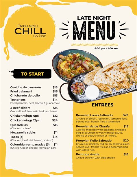 Late Night Menu – Oven.Grill Chill Lounge