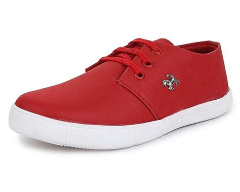 Buy TRASE Zoe Faux Leather Red Boys Sneaker Casual Shoes-9 IND/UK at ...