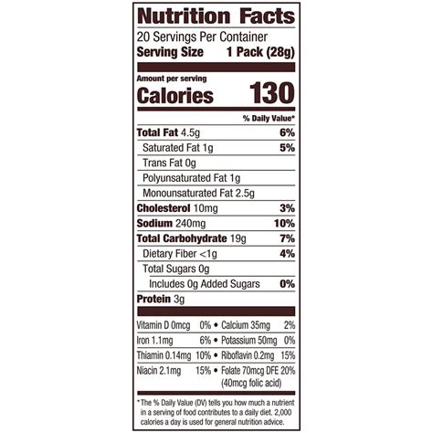 Goldfish Original Nutrition Facts - Cully's Kitchen