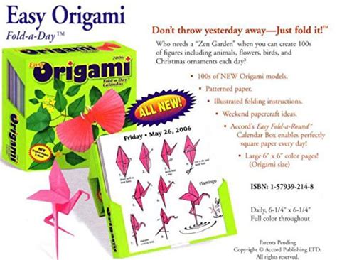 Amazon.in: Buy 2006 Easy Origami Fold-a-Day Calendar Book Online at Low ...