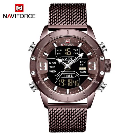 Naviforce 9153S- CECE Wristwatch Stainless Steel Belt luminous Luxury ...