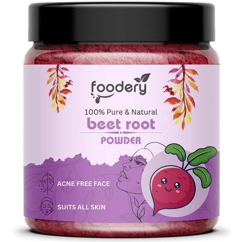 Foodery Pure & Natural Beetroot Powder for Health, Skin & Hair with ...