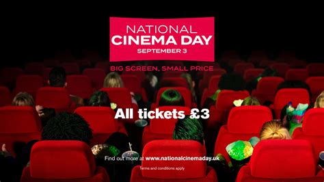 National Cinema Day Coming to the UK on September 3 with £3 Tickets for ...