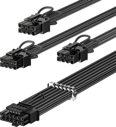 Fasgear Cable de alimentación PCIe 5.0 de 70 cm – 16 Pines (12+4) 12 ...