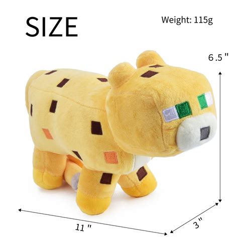 Buy SeekFunning Minecraft Happy Explorer Ocelot Plush Toy,Yellow, 17.7 ...