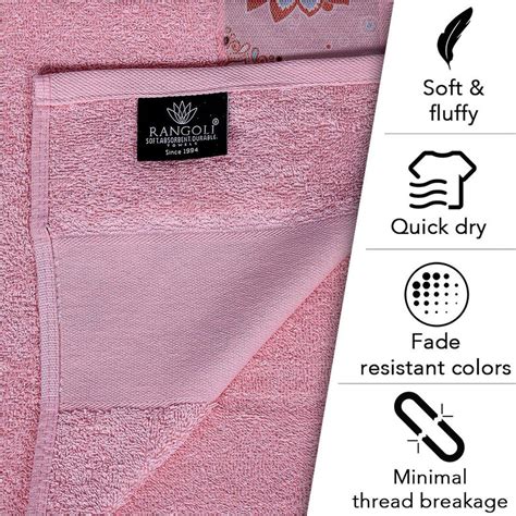 Century 450 GSM Cotton Hand Towel Set of 2 (Size: 40x60 CM) – Rangoli