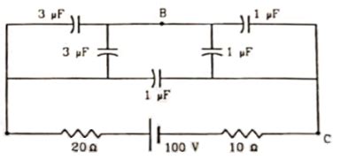 Find the potential difference between the points A and B