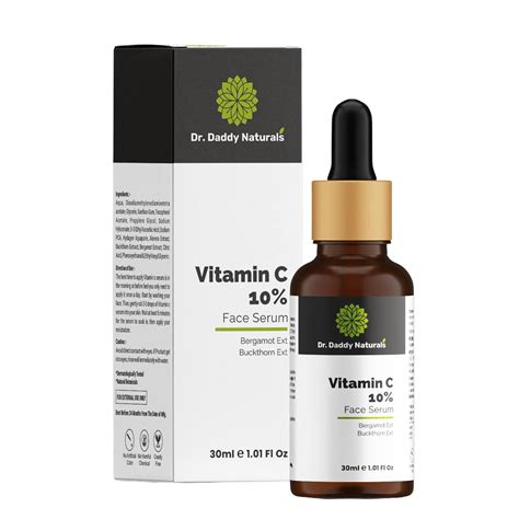Dr. Daddy Naturals 10% Vitamin C Face Serum, Essence Serum with ...