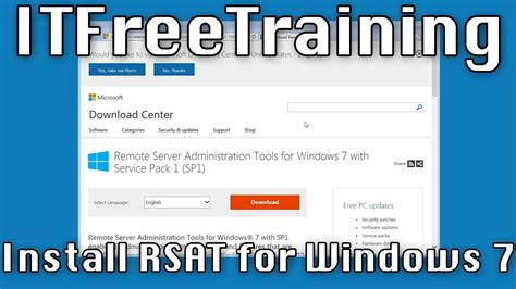 Installing RSAT on Windows 7 - YouTube