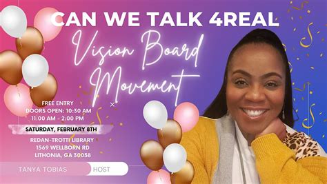 Can We Talk 4Real Vision Board Movement, Redan-Trotti Library, DeKalb ...