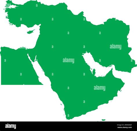 GREEN CMYK color map of MIDDLE EAST Stock Vector Image & Art - Alamy