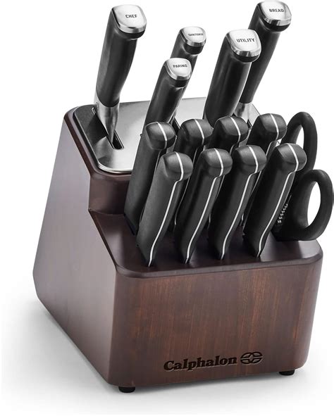 Amazon.com: HOSHANHO 16-Piece Kitchen Knife Set with Block, Powder ...