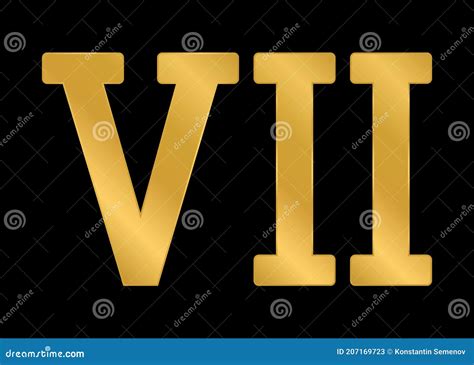 Roman numeral seven stock illustration. Illustration of numerals ...