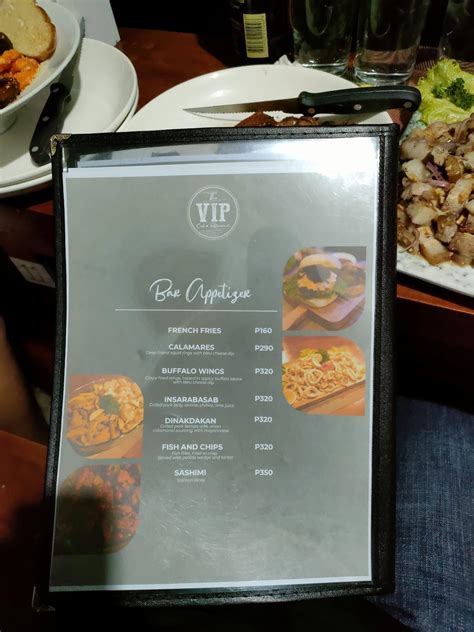 Menu at The VIP Cafe and Restaurant, Baguio
