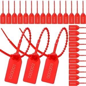 Nuanchu 300 Pcs Plastic Tamper Seals, Numbered Zip Ties for Fire ...