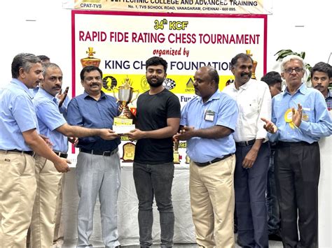 Harikrishnan clinches 34th KCF Rapid Rating Open 2023 - ChessBase India