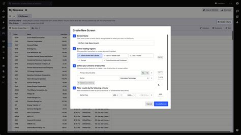 My Screens for Stocks - Koyfin