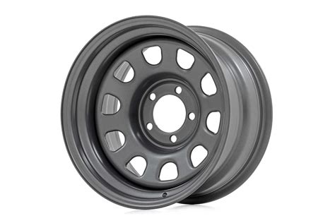 Rough Country Gray Steel Wheel | 15x8 | 5x4.5 | -19mm - RC158545G - Walmart.com