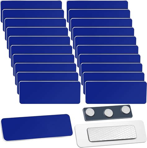 Amazon.com : 50 Pack Magnetic Name Tags Magnets Name Badge Holder Blank ...