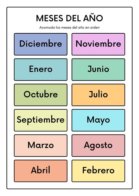Months of the year worksheets in Spanish (8+) – Learn Spanish with Miss Viva
