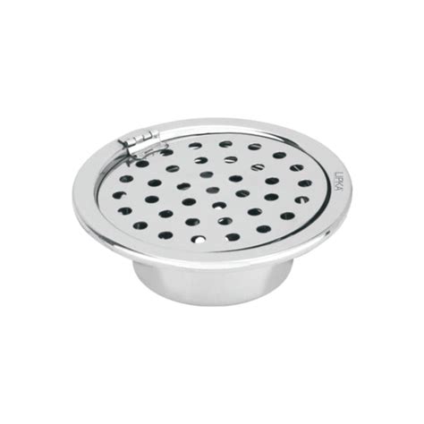 Super Sleek Round Floor Drain (5 inches) with Hinge and Cockroach Trap ...