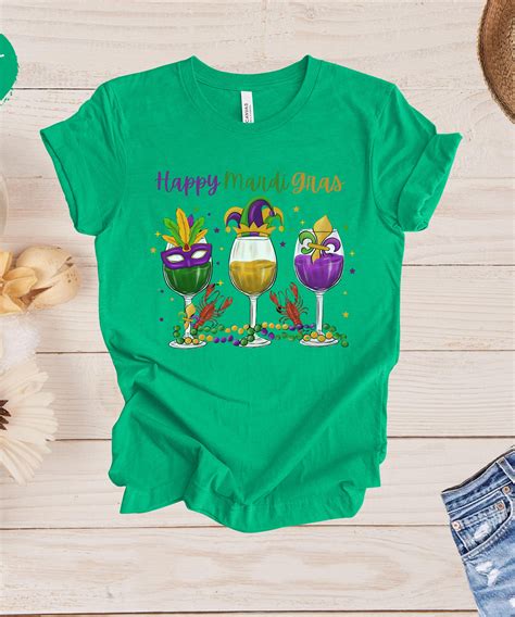 Happy Mardi Gras Shirt, Mardi Gras Party Shirt, Mardi Gras Wine Shirt ...