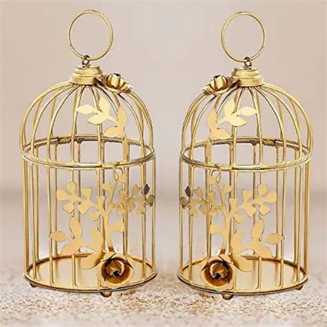 Buy SMOCK STRECH Antique Bird Cage Diwali Showpieces Tea Light Candle ...