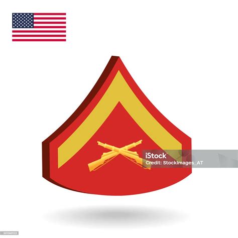 Marines Lance Corporal Rank 3d Stock Illustration - Download Image Now ...