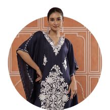 Check Out Hand Embroidered Kashmiri Kaftans For Women – Shopnamastay