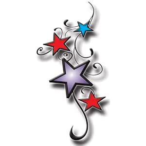 ORDERSHOCK Stars Temporary Tattoo Stickers For Girls, Men, Women Fake ...