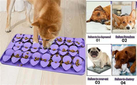 Femont Snuffle Mat for Small Dogs,Silicone Slow Feeder Lick Mat for ...