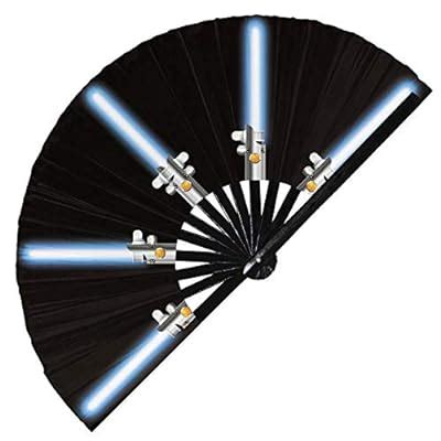 fan saber Hand Fan UV Glow Fan lightsaber handheld | Ubuy India