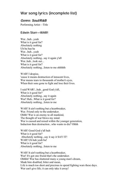 Bob Marley War Lyrics