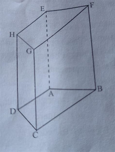 20. For the following prism, name the following: (a) base vertices (b ...