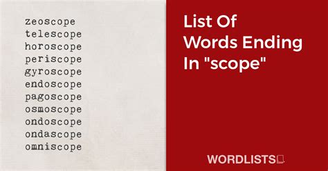 List Of Words With The Suffix "ist"