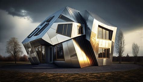 There is a very unusual building that is on the corner of a road ...