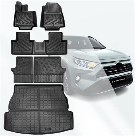 Vanseno Car Floor Mat and Cargo Liner +Backrest Mat Compatible for 201