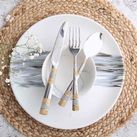 Roma Dinner Spoon - Gold Plated - Set of 6pcs – Wonderchef India