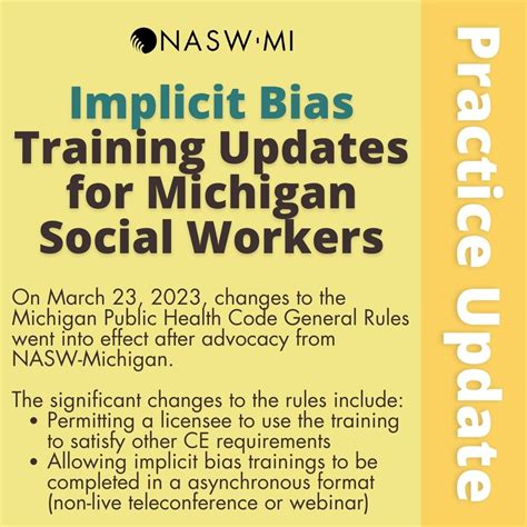 Implicit Bias Training Updates for Michigan Social Workers - National ...