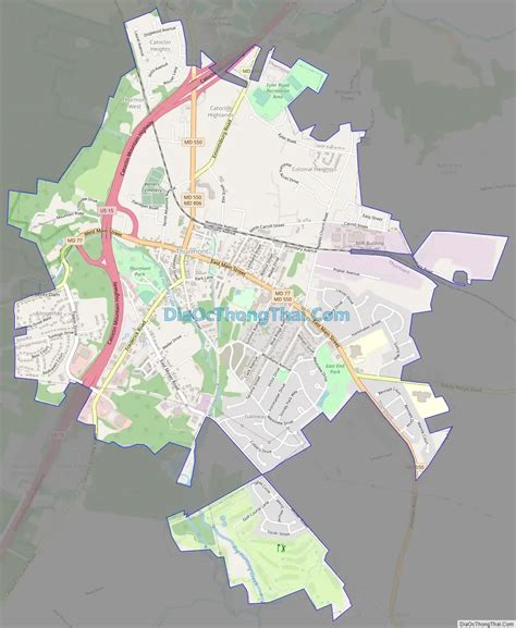 Map of Thurmont town - Thong Thai Real