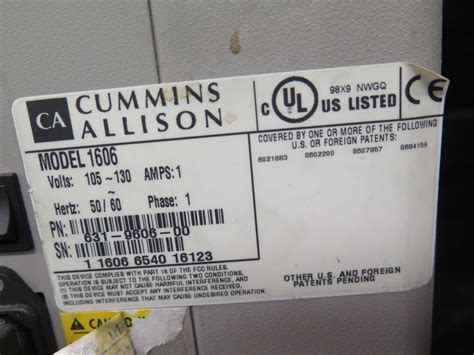 Cummins-Allison 1606 JetSort Coin Sorter Machine