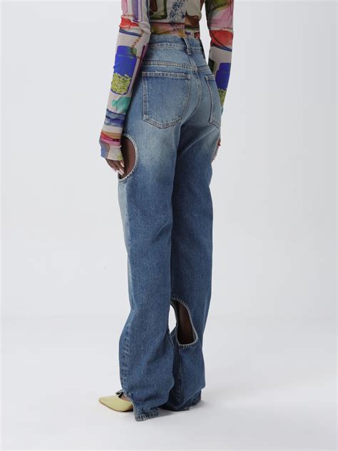 Off-White Outlet: Pants woman - Denim | Off-White jeans ...