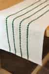Buy White Cotton Embroidery Merry Stripe Runner by House This Online at ...